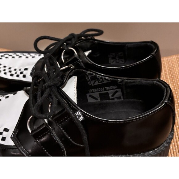 T.U.K. Creeper Oxford Black/White Lace Up Round Toe US 7 EU 40 V6804 main image 12